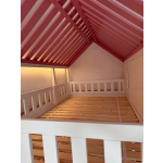 Hochbett mit Rutsche, Treppe und LED-Lichtern, 120x200, sicheres Abenteuerbett für Kinder in Österreich.