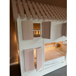 Zweistöckiges Kinderbett mit Treppe, Rutsche und robustem Sicherheitsrahmen