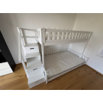 Familienbett 120x200 unten 90x200 oben mit Treppe