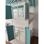 Haus Etagenbett mit Treppe Rutsche Dach und Fensterläden