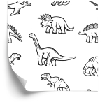 Tapete für Kinder mit Dinosauriern, Tieren 1 Rolle