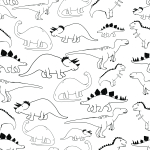 Tapete mit Dinosauriern, für Kinderzimmer, 1 Rolle