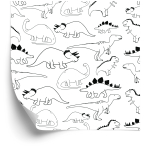 Tapete mit Dinosauriern, für Kinderzimmer, 1 Rolle