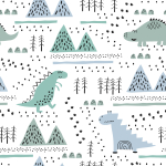 Tapete für Jungen Dinosaurier, Bäume, Berge, 1 Rolle