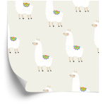 Tapete mit Lamas, Tiere, für Jungenzimmer, 1 Rolle