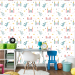 Tapete Märchenhaft, Drachen, Wolken, Für das Kinderzimmer  1 Rolle