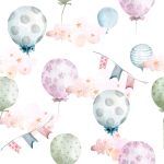 Tapete Ballons in zarten Farben 1 Rolle