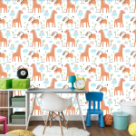 Tapete Tiere Safari Löwen Regenbogen, Jungenzimmer 1 Rolle