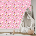 Tapete für Mädchenzimmer, Einhörner, Wolken 1 Rolle