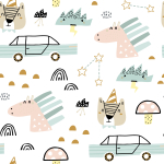 Tapete für Jungen, Autos, Tiere, Stars 1 Rolle