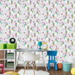 Tapete für Kinder – Regenbogen-Einhörner