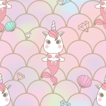 Tapete für Kinder – Buntes Einhorn