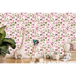 Tapete für Mädchenzimmer Bunte Eulen Vögel