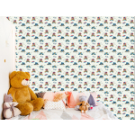 Tapete Rennwagen und Teddybären  1 Rolle