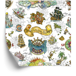 Tapete Piratensymbole  1 Rolle