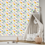 Tapete Modische Muster, mit Wasserfarben gemalt  1 Rolle