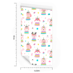 Tapete Regenbogen-Tiere, 1 Rolle