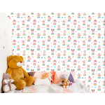 Tapete Regenbogen-Tiere, 1 Rolle