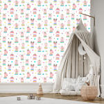 Tapete Regenbogen-Tiere, 1 Rolle