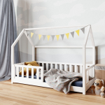 Kinderbett Bungalow mit Schienen