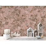 Verspielte Rotkehlchen – Vintage – Rosa