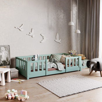 Holzkinderbett mit Schienen Modell Style