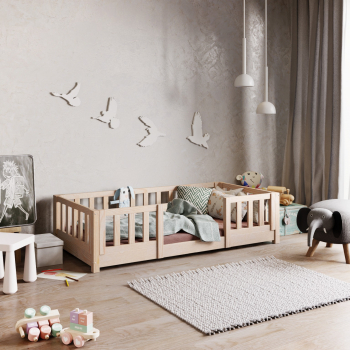 Holzkinderbett mit Schienen Modell Style