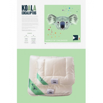 Antiallergisch Babyset KOALA EUKALIPTUS (Bettdecke und Kopfkissen)