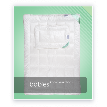 Antiallergisch Babyset KOALA EUKALIPTUS (Bettdecke und Kopfkissen)