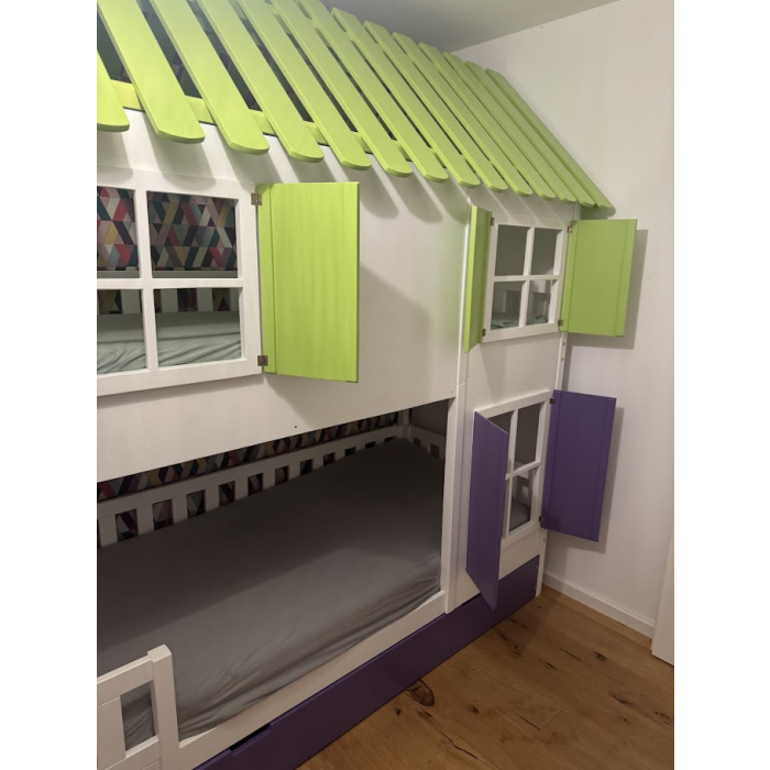 Premium Etagenbett mit Treppe und geschlossener Seitenwand für Kinde