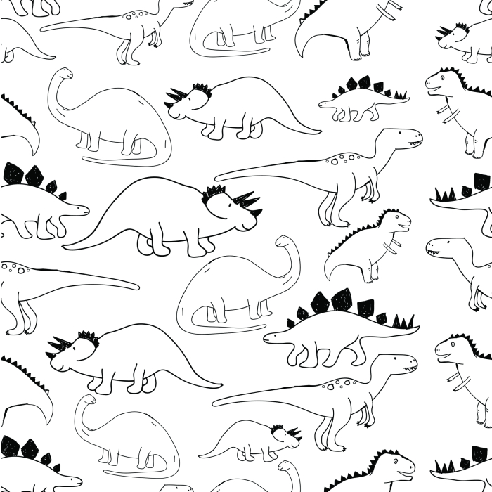 Tapete mit Dinosauriern, für Kinderzimmer, 1 Rolle