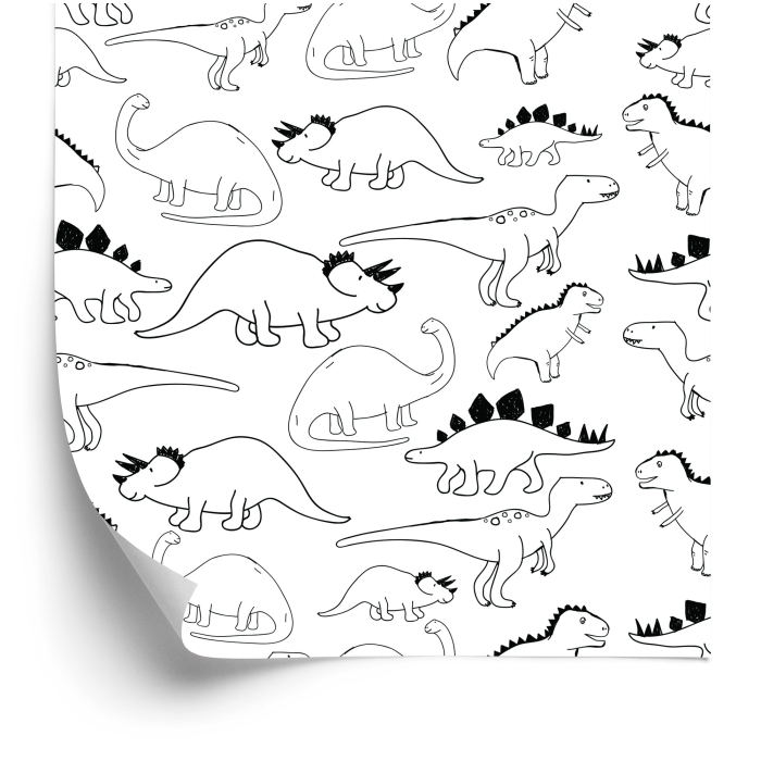 Tapete mit Dinosauriern, für Kinderzimmer, 1 Rolle
