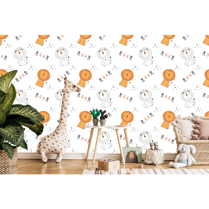 Tapete Pastelllöwen, Tiere, Jungenzimmer  1 Rolle