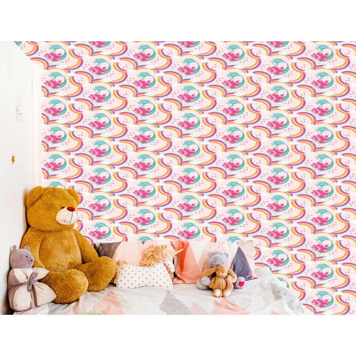 Tapete Meerjungfrauen, Wolken, Regenbogen, Mädchenzimmer 1 Rolle