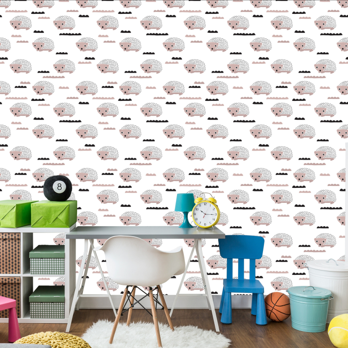 Tapete für Jungenzimmer Igel Tiere Wolken  1 Rolle