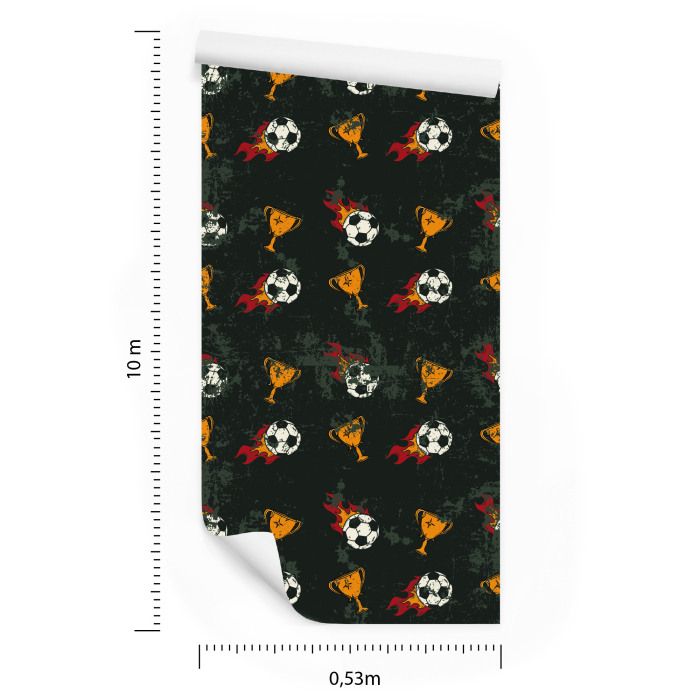 Tapete für Jungenzimmer, Fußball  1 Rolle
