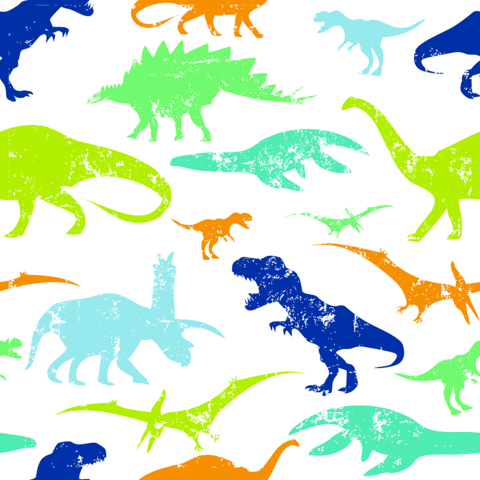 Tapete „Bunte Dinosaurier“, Kinderzimmer, 1 Rolle