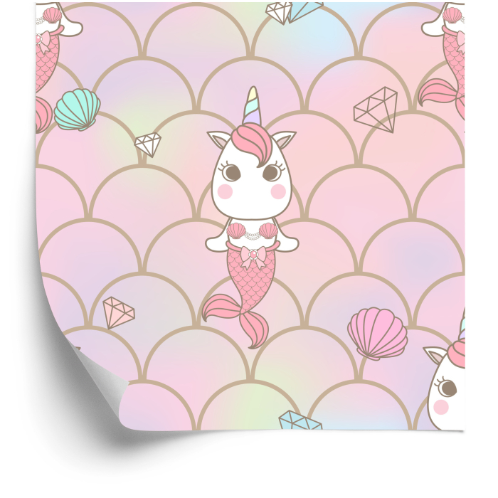 Tapete für Kinder – Buntes Einhorn