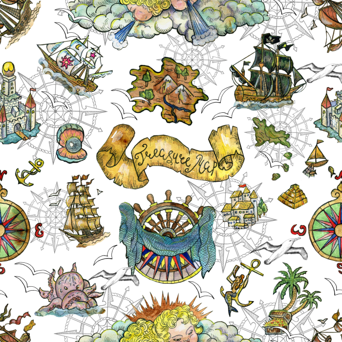 Tapete Piratensymbole  1 Rolle