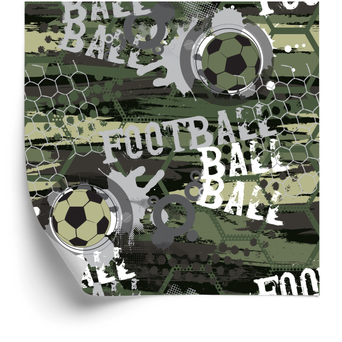 Tapete Fußball Schriftzüge 1 Rolle