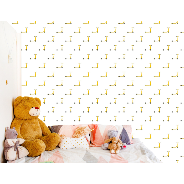 Tapete Gelbe Roller