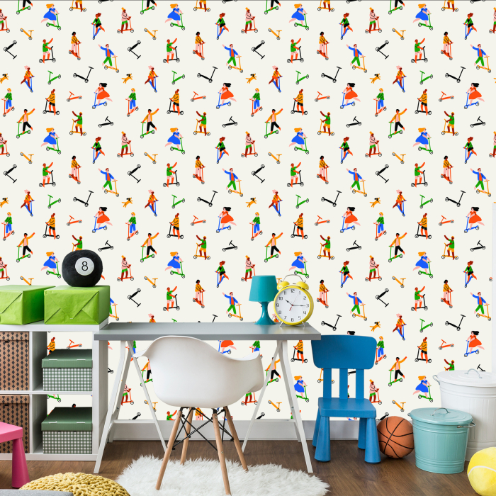 Wallpaper Menschen auf Rollern
