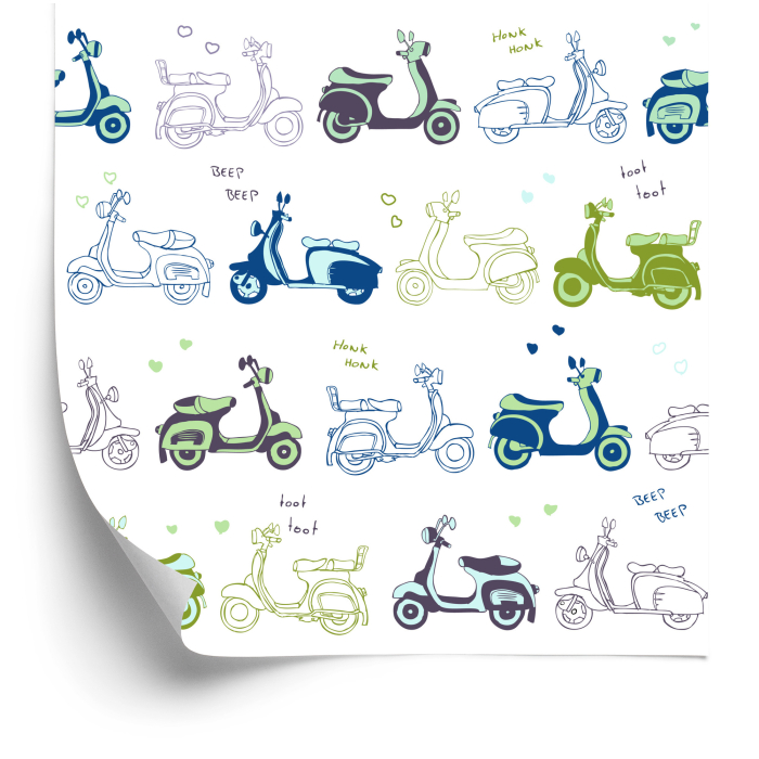 Tapete Retro-Roller