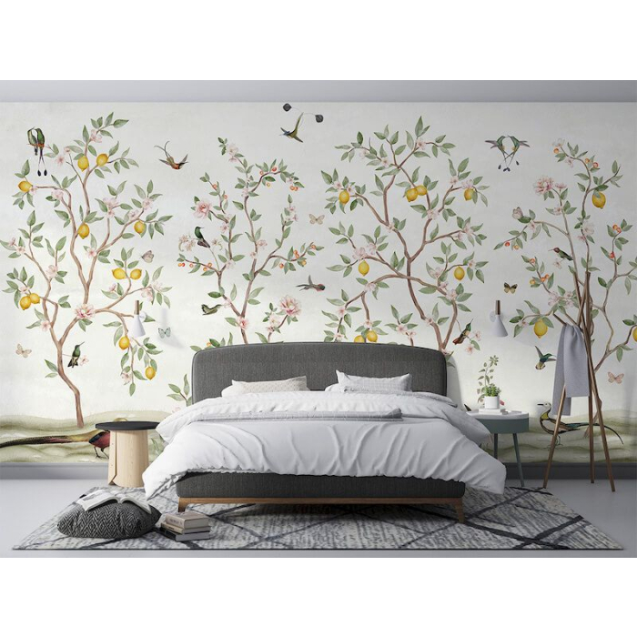 Zitronenbaum Chinoiserie – Weiß