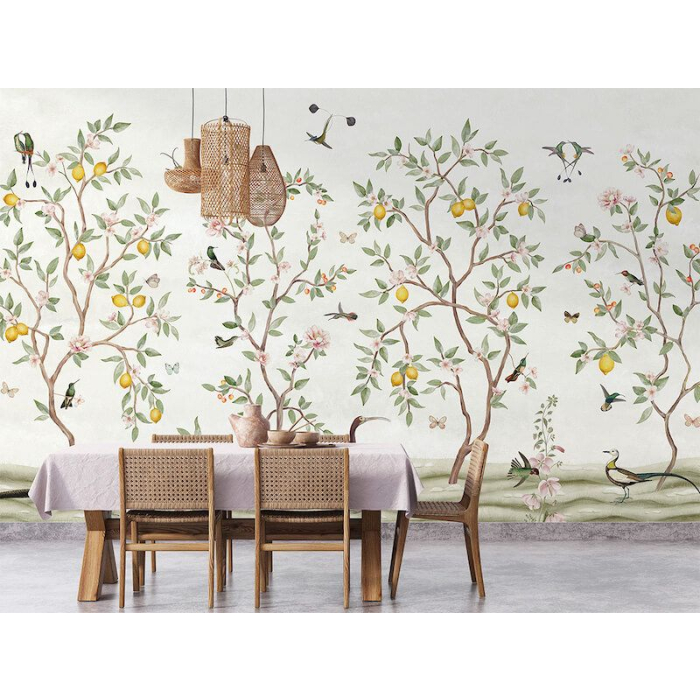 Zitronenbaum Chinoiserie – Weiß