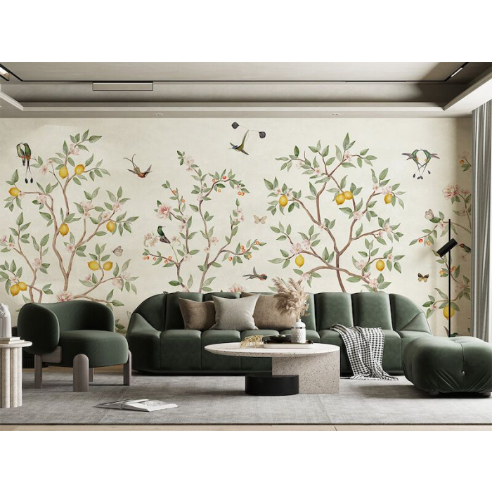 Zitronenbaum Chinoiserie – Weiß