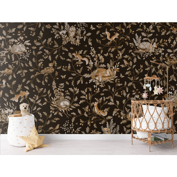 Playful Woods - Vintage - Black