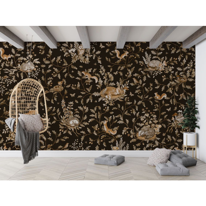 Playful Woods - Vintage - Black