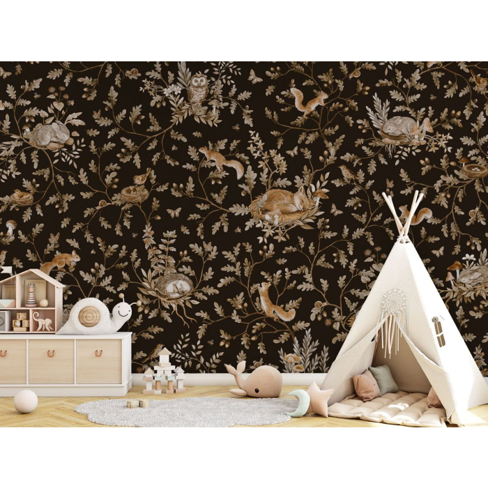 Playful Woods - Vintage - Black