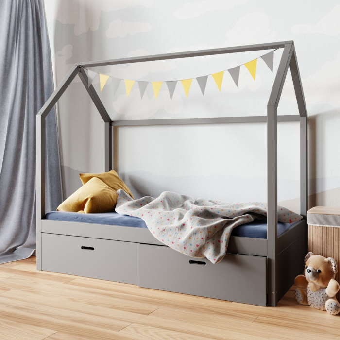 Tipi-Bett mit Schubladen